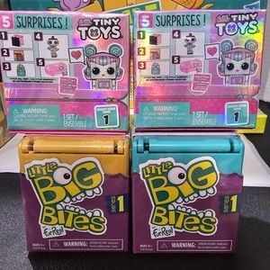 (4 Items) 2 Little Big Bites & 2 LOL Tiny Toys Blind Box Surprises RANDOM age 4+